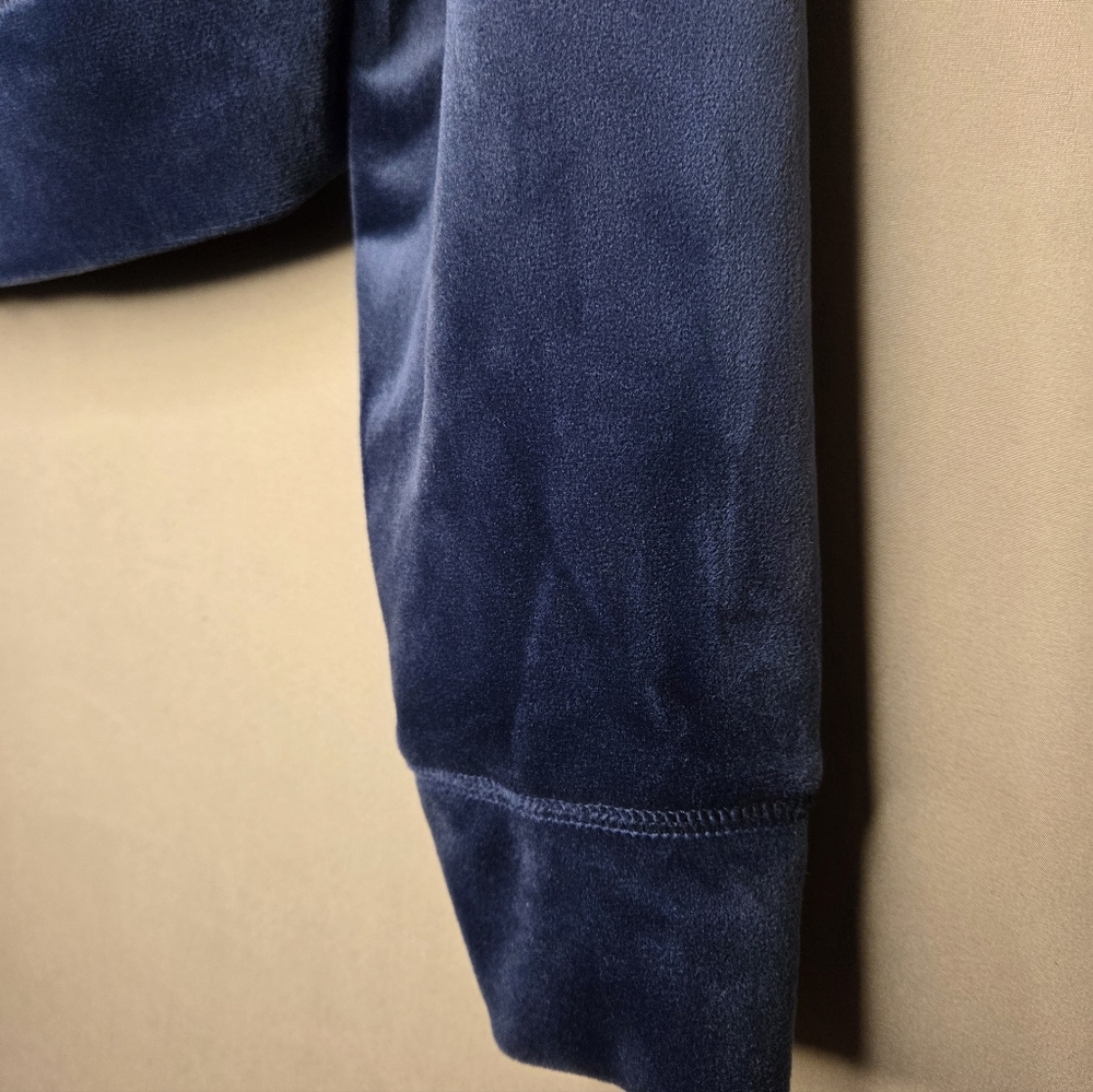 Juicy Couture Velour Regal Blue Hoodie With Bling Crown Logo - Picture 5 of 12